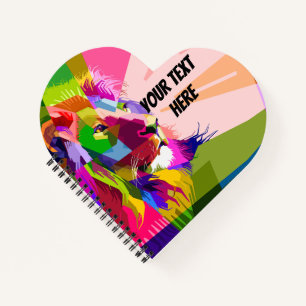 Carnet Conception d'art pop prismatique coloré Lion-62501