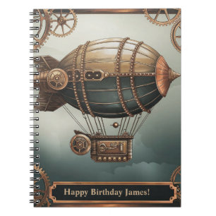 Carnet Conception d'aventure vintage de dirigeable Steamp