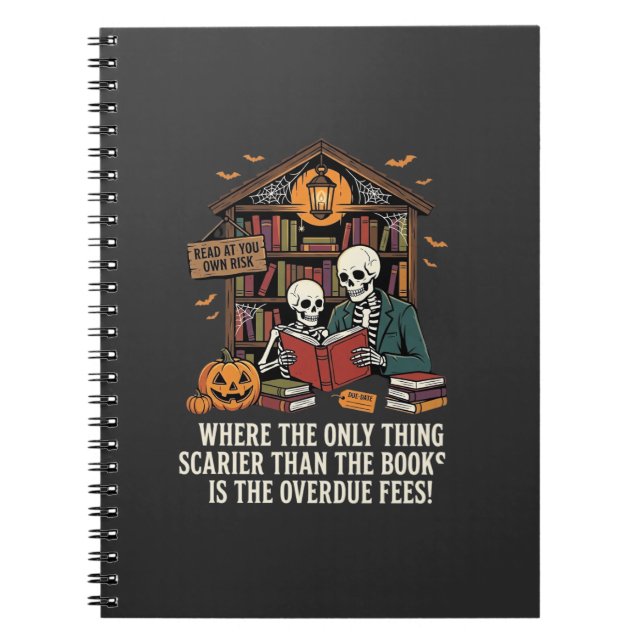 Carnet Conception de bibliothèque de squelette d'Hallowee (Devant)