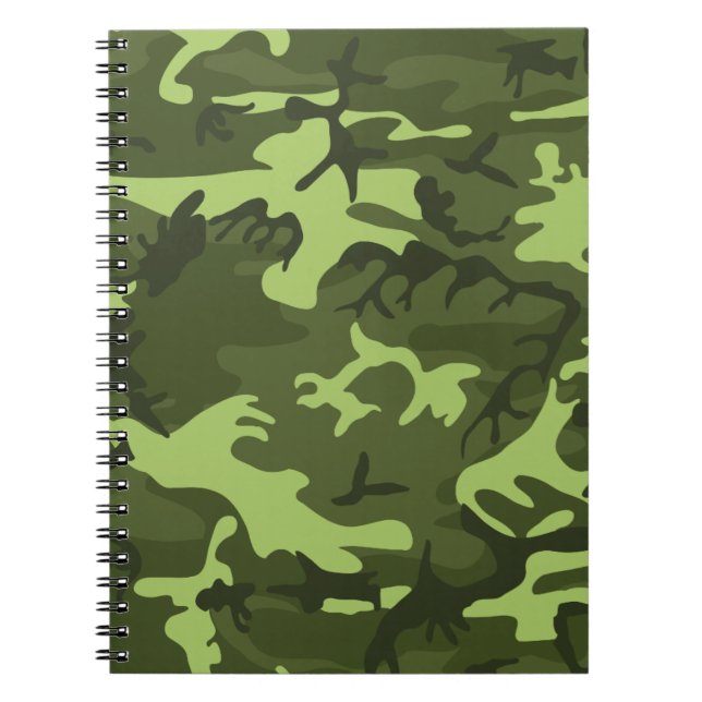 Carnet Conception de camouflage de l'armée verte (Devant)