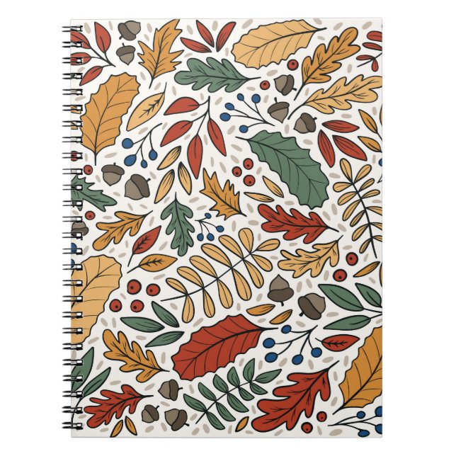 Carnet Conception de Carré feuille couleur automne (Devant)