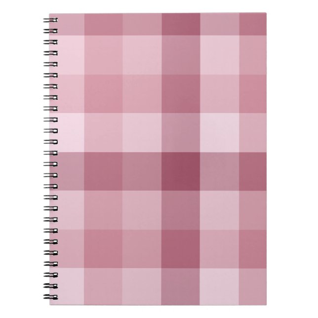 Carnet Conception de carreaux à carreaux à gingham rose (Devant)
