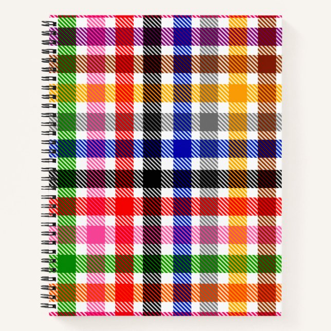 Carnet Conception de carreaux tartan à plaid en twill col (Devant)