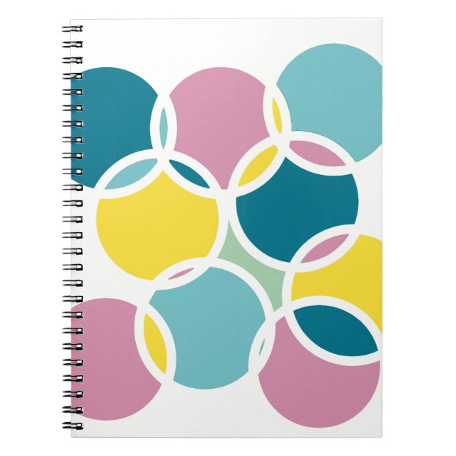 Carnet Conception de cercle coloré – Impression géométriq (Devant)