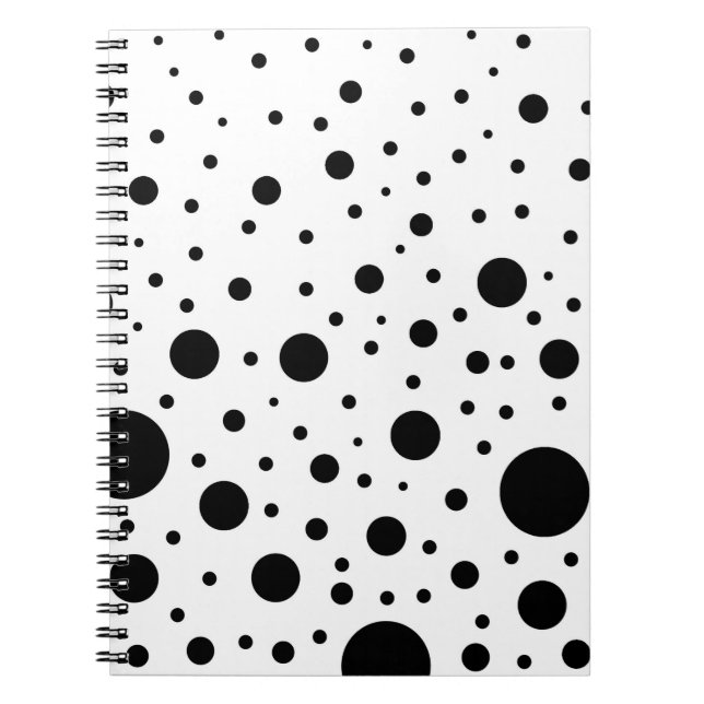 Carnet Conception de cercle noir et blanc (Devant)
