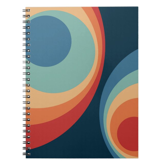Carnet Conception de cercles rétro colorés (Devant)
