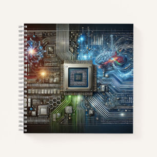 Carnet Conception de cerveau, de puce électronique et de