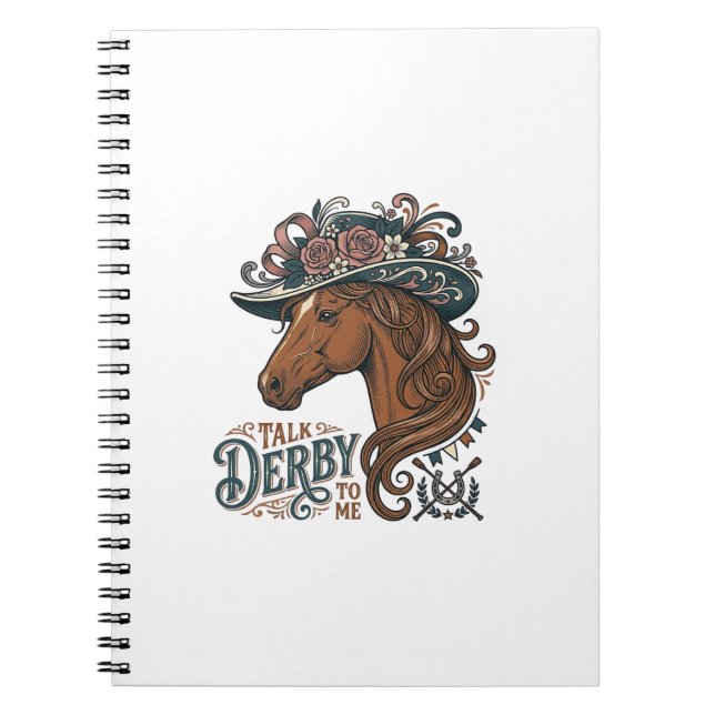 Carnet Conception de chemise à chapeau floral de cheval d (Devant)
