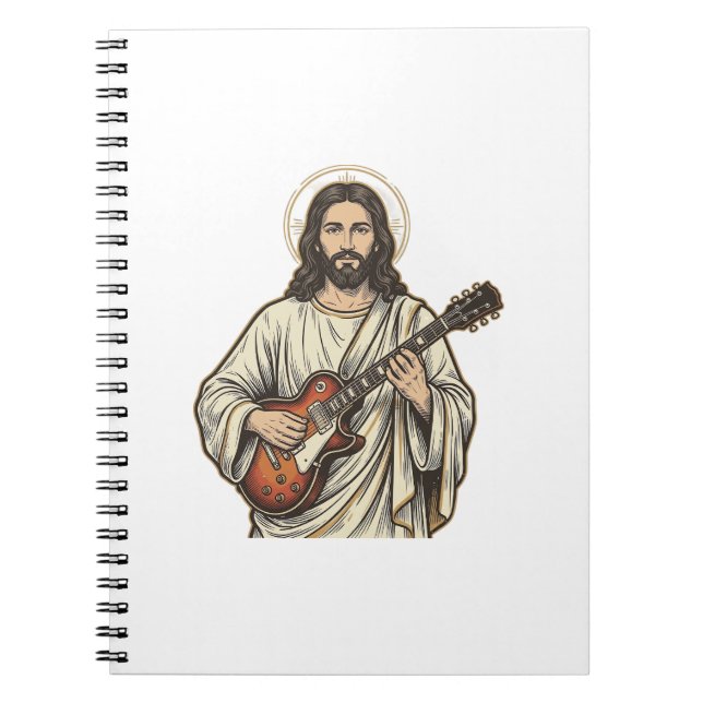 Carnet Conception de chemise à gravure de guitariste sacr (Devant)