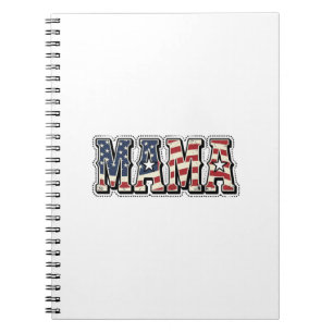 Carnet Conception de chemise à lettrage Mama patriotique