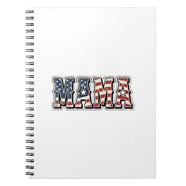 Carnet Conception de chemise à lettrage Mama patriotique  (Devant)