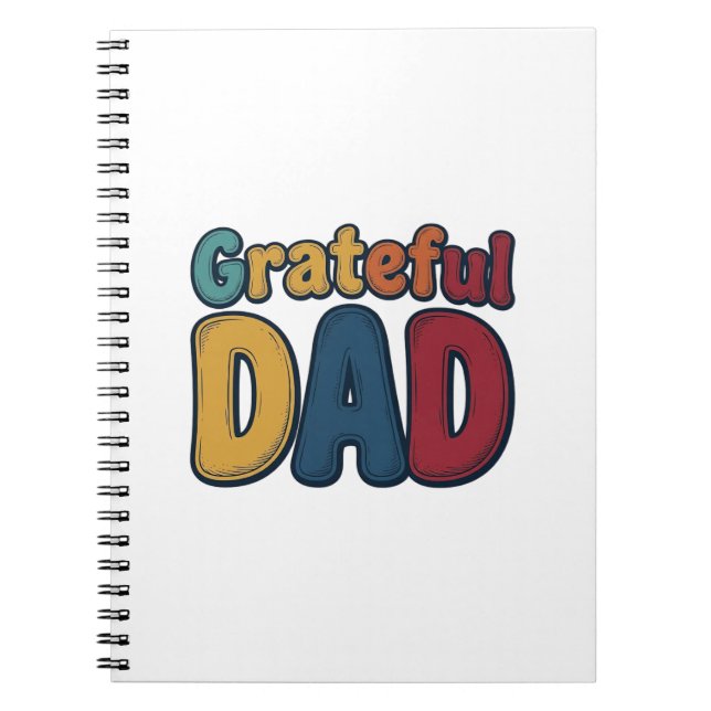 Carnet Conception de chemise à lettres bulles rétro Papa  (Devant)