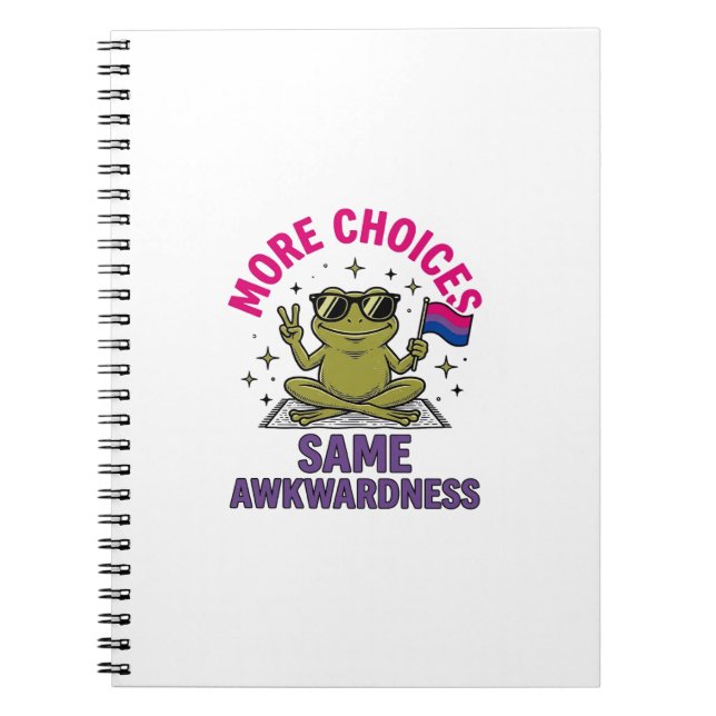 Carnet Conception de chemise de fierté de grenouille bi d (Devant)