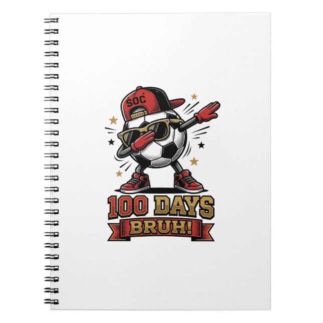 Carnet Conception de chemise de soccer Dabbing Bruh 100 j (Devant)
