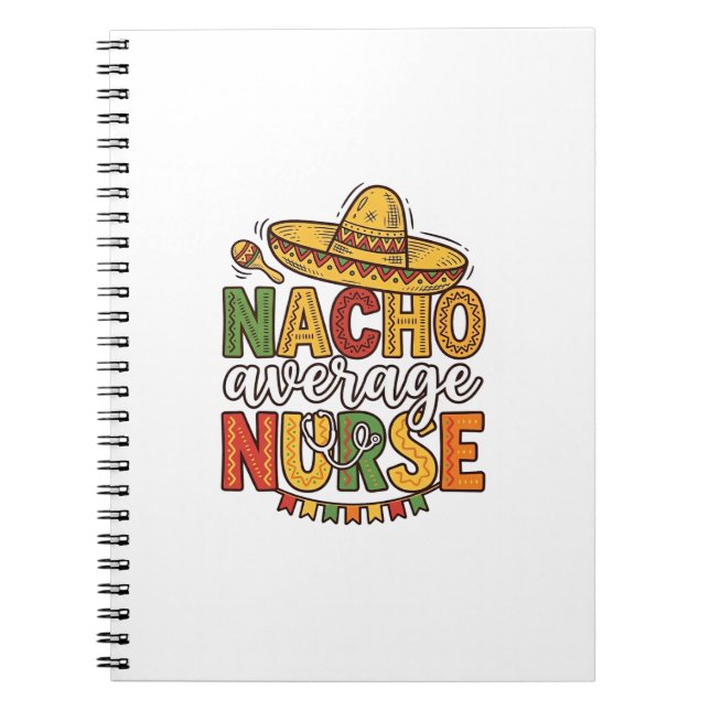 Carnet Conception de chemise Nacho Average Nurse Cinco De (Devant)