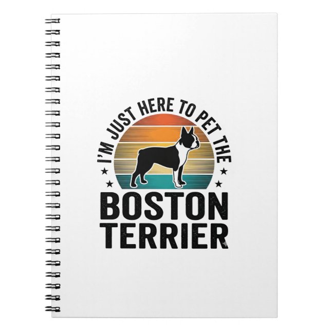 Carnet Conception de chemise pour amateur de chien Boston (Devant)