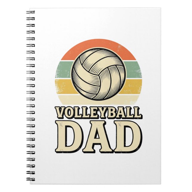 Carnet Conception de chemise rétro pour papa de volleybal (Devant)