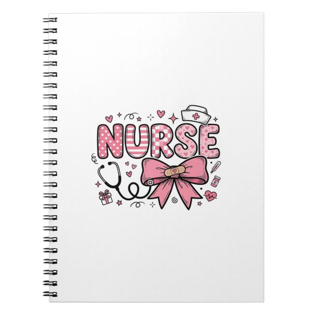 Carnet Conception de chemise vectorielle Cute Nurse Bow H (Devant)