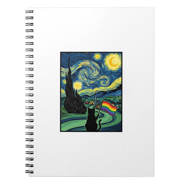Carnet Conception de chemise vectorielle de paysage noctu (Devant)