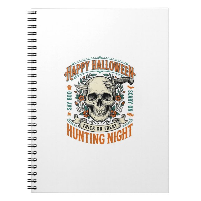 Carnet Conception de chemise vintage Halloween crâne Tric (Devant)