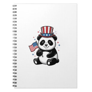 Carnet Conception de chemise vintage patriotique Panda Fl