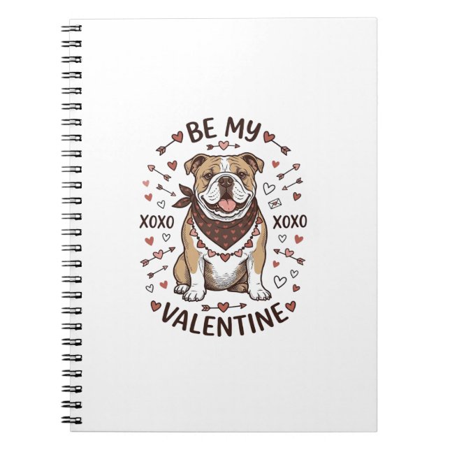 Carnet Conception de chemise vintage Saint-Valentin Bulld (Devant)