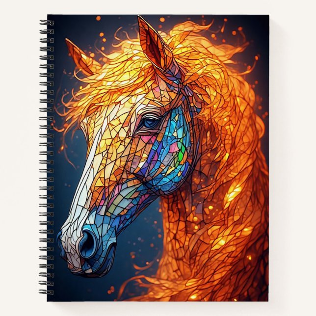 Carnet Conception de cheval en vitrail (Devant)
