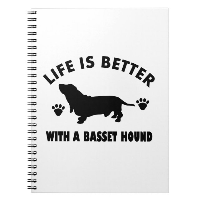 Carnet conception de chien de chasse de basset (Devant)