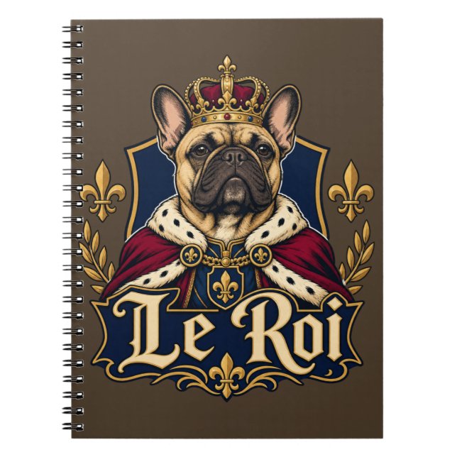 Carnet Conception de chien royal roi Bouledogue français (Devant)