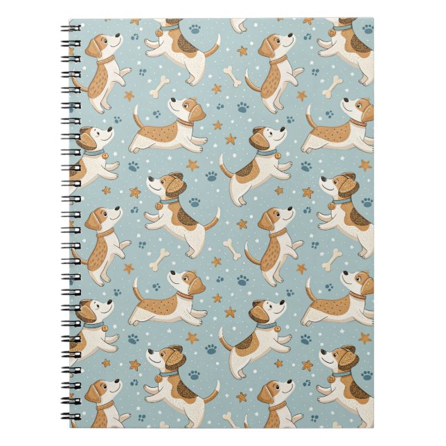 Carnet Conception de chiot mignon pour les enfants - Moti (Devant)