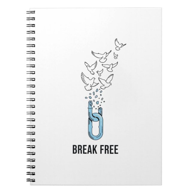 Carnet Conception de citation inspirante Break Free (Devant)