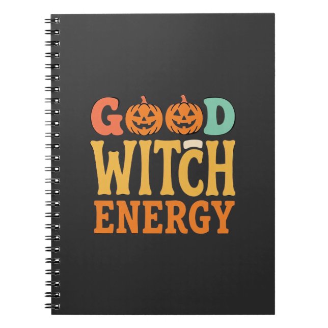 Carnet Conception de citrouille d'Halloween Énergie de bo (Devant)
