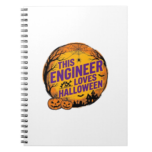 Carnet Conception de citrouille vintage Halloween aime l' (Devant)