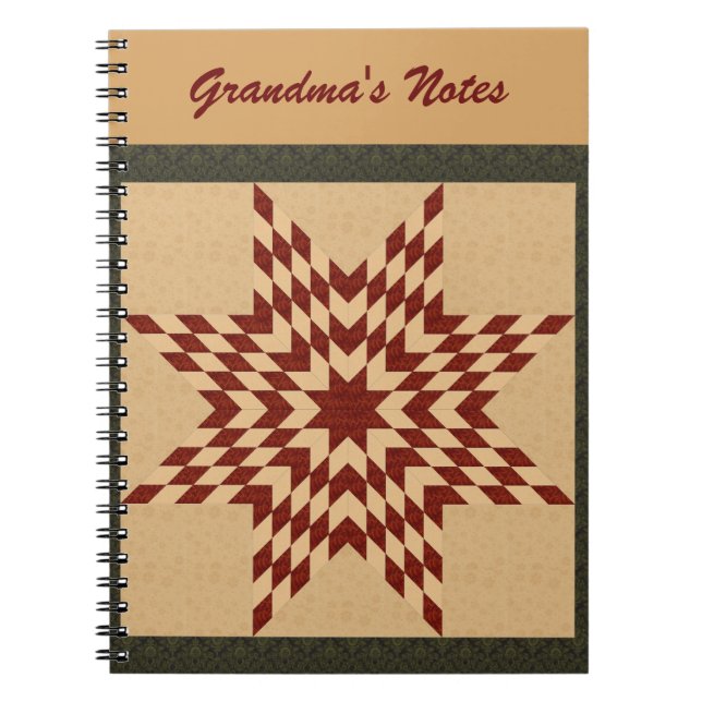 Carnet Conception de courtepointe étoile solitaire bordea (Devant)