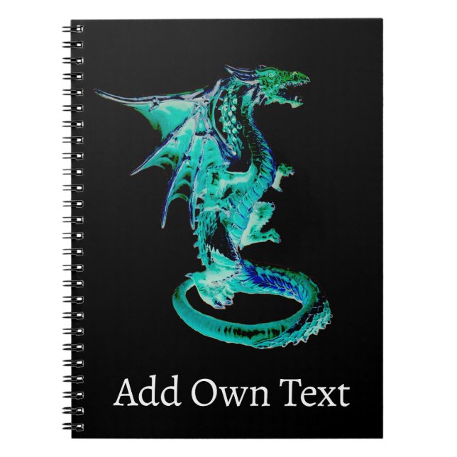 Carnet Conception de créature fantastique du dragon bleu  (Devant)