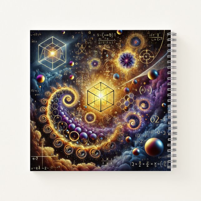 Carnet Conception de cubes, spirales et équations lumineu (Dos)