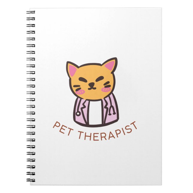 Carnet Conception de dessin animé de thérapeute animalier (Devant)