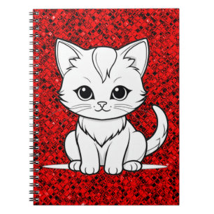 Carnet Conception de dessin au trait de chat stylisé-5231