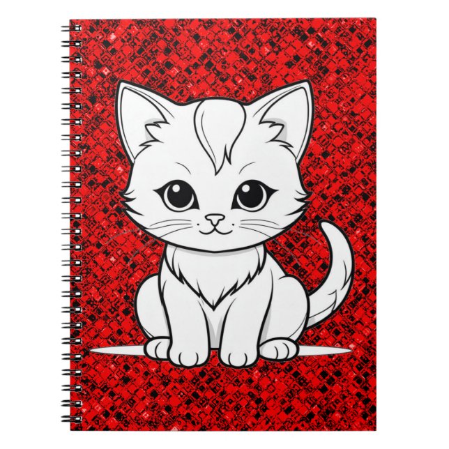 Carnet Conception de dessin au trait de chat stylisé-5231 (Devant)