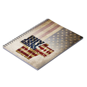 Carnet Conception de drapeau vintage pour la fête de l'in