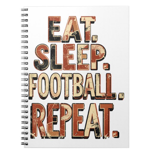 Carnet Conception de fan de football vintage | Graphique  (Devant)