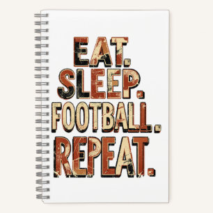 Carnet Conception de fan de football vintage Graphique