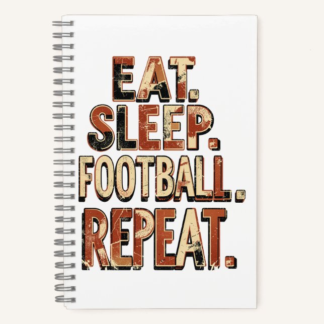 Carnet Conception de fan de football vintage | Graphique  (Recto)