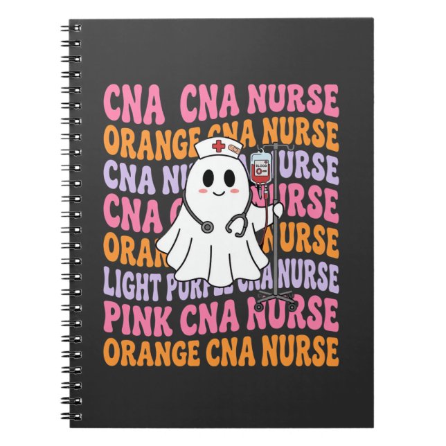 Carnet Conception de fantôme d'infirmière CNA Halloween (Devant)