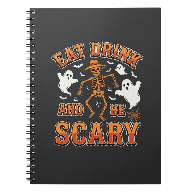 Carnet Conception de fantôme effrayant pour manger et boi (Devant)