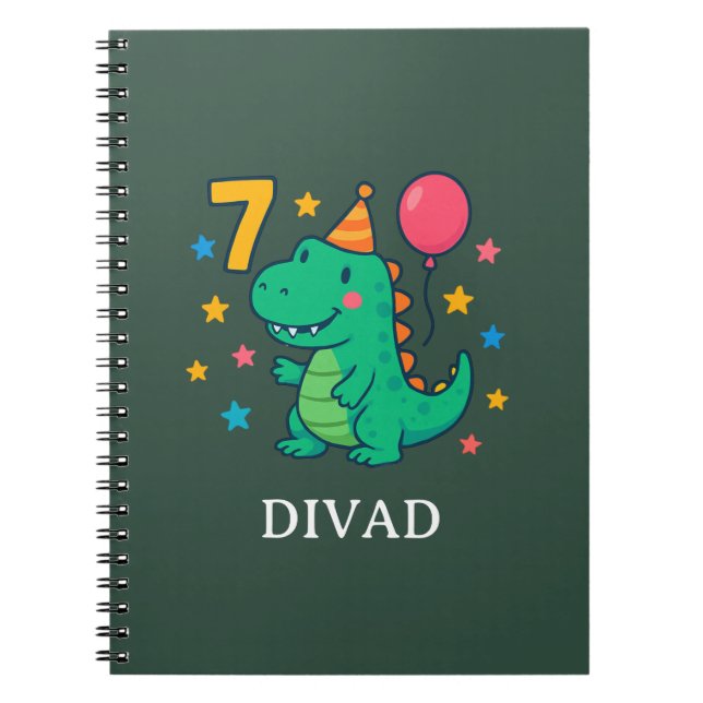 Carnet Conception de fête d'anniversaire pour un Dino mig (Devant)
