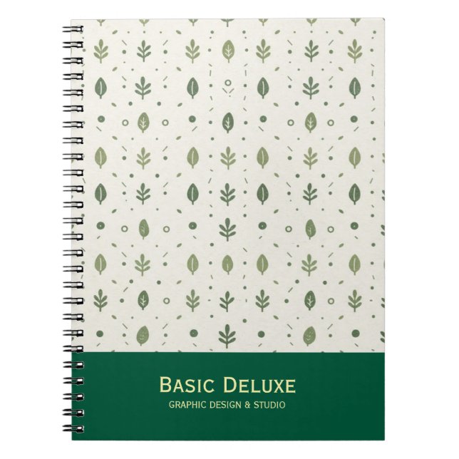 Carnet Conception de feuillage naturel simple et esthétiq (Devant)