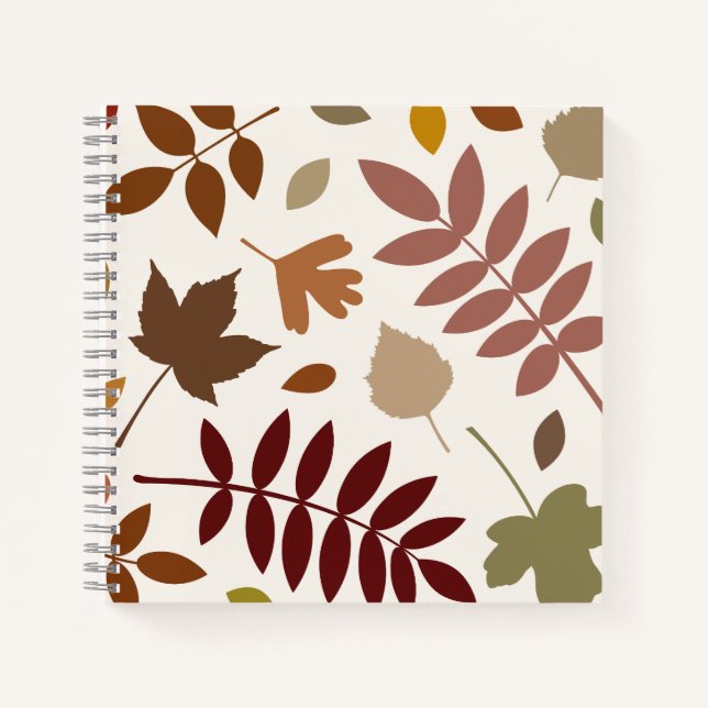 Carnet Conception de feuilles mortes Couleurs d'automne s (Devant)