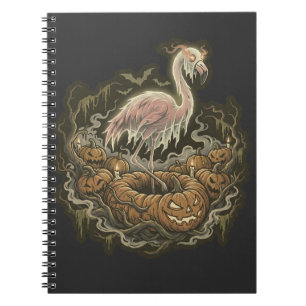 Carnet Conception de flamant rose effrayant pour Hallowee