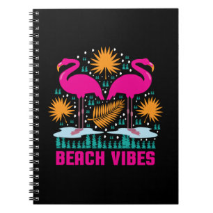 Carnet Conception de flamants roses de vibes de plage